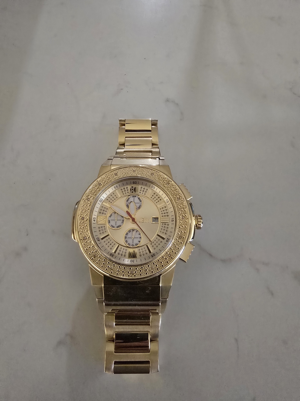 JBW (Saxon, JB-6101-D) Gold Men's Chronograph Bracelet Watch
